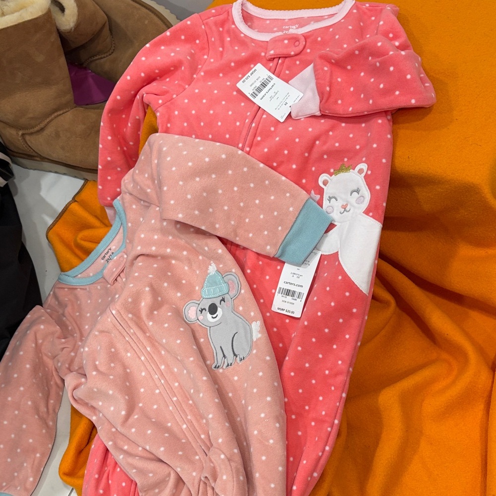 Carter's Pink Pajama Set with Bear and Koala